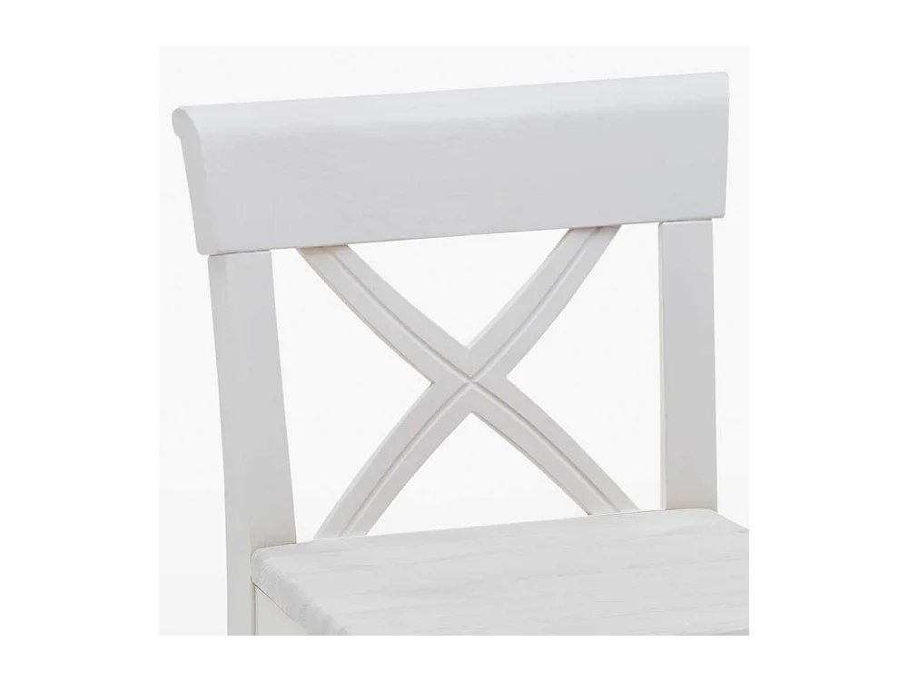 Barstuhl in Weiß Kiefer Massivholz