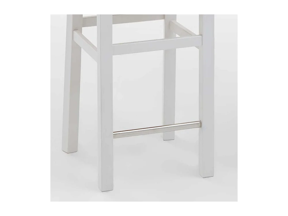 Barstuhl in Weiß Kiefer Massivholz