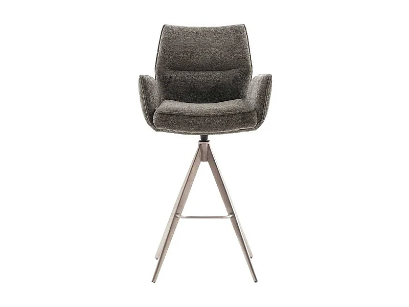 Barhocker Hochhocker mit Armlehnen und Fußgestell aus Metall (2er Set)