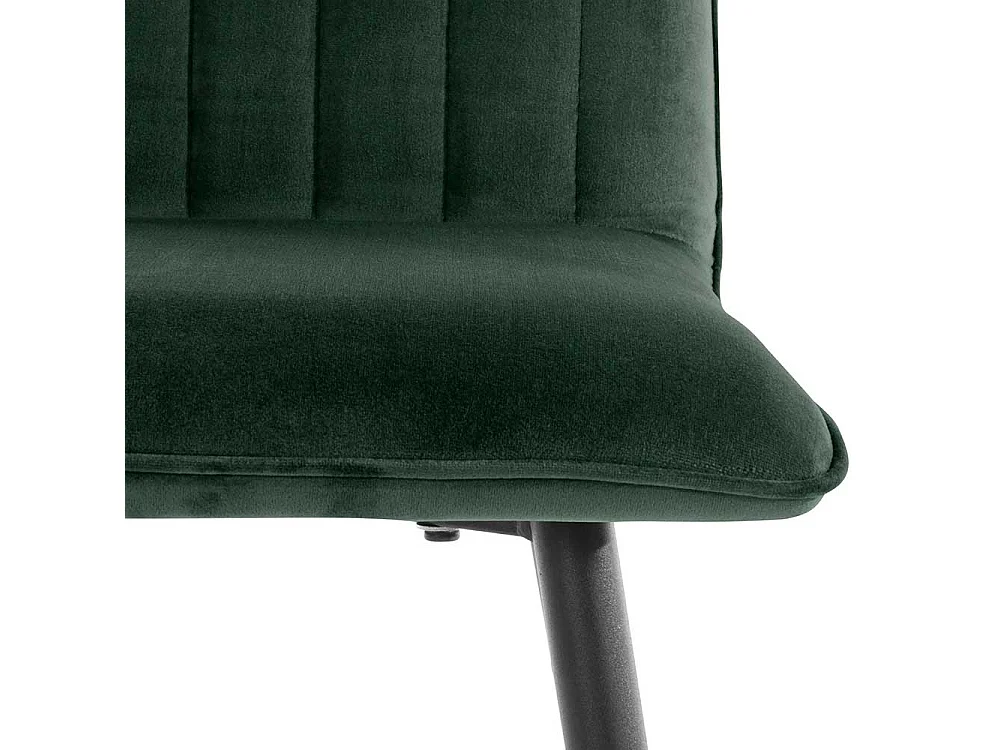 Hochhocker Set in Dunkelgrün Samt Schwarz (2er Set)