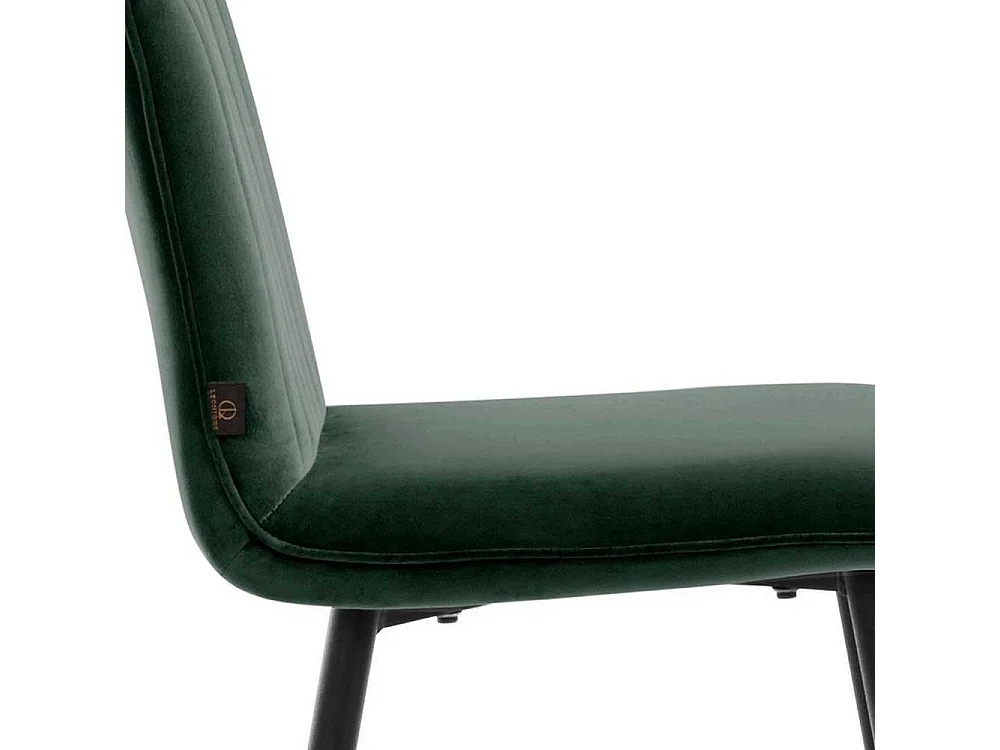 Hochhocker Set in Dunkelgrün Samt Schwarz (2er Set)