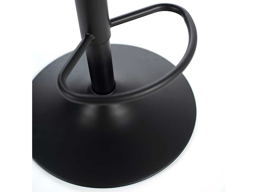 Tresenstühle in Beige und Schwarz mit Rückenlehne (2er Set)