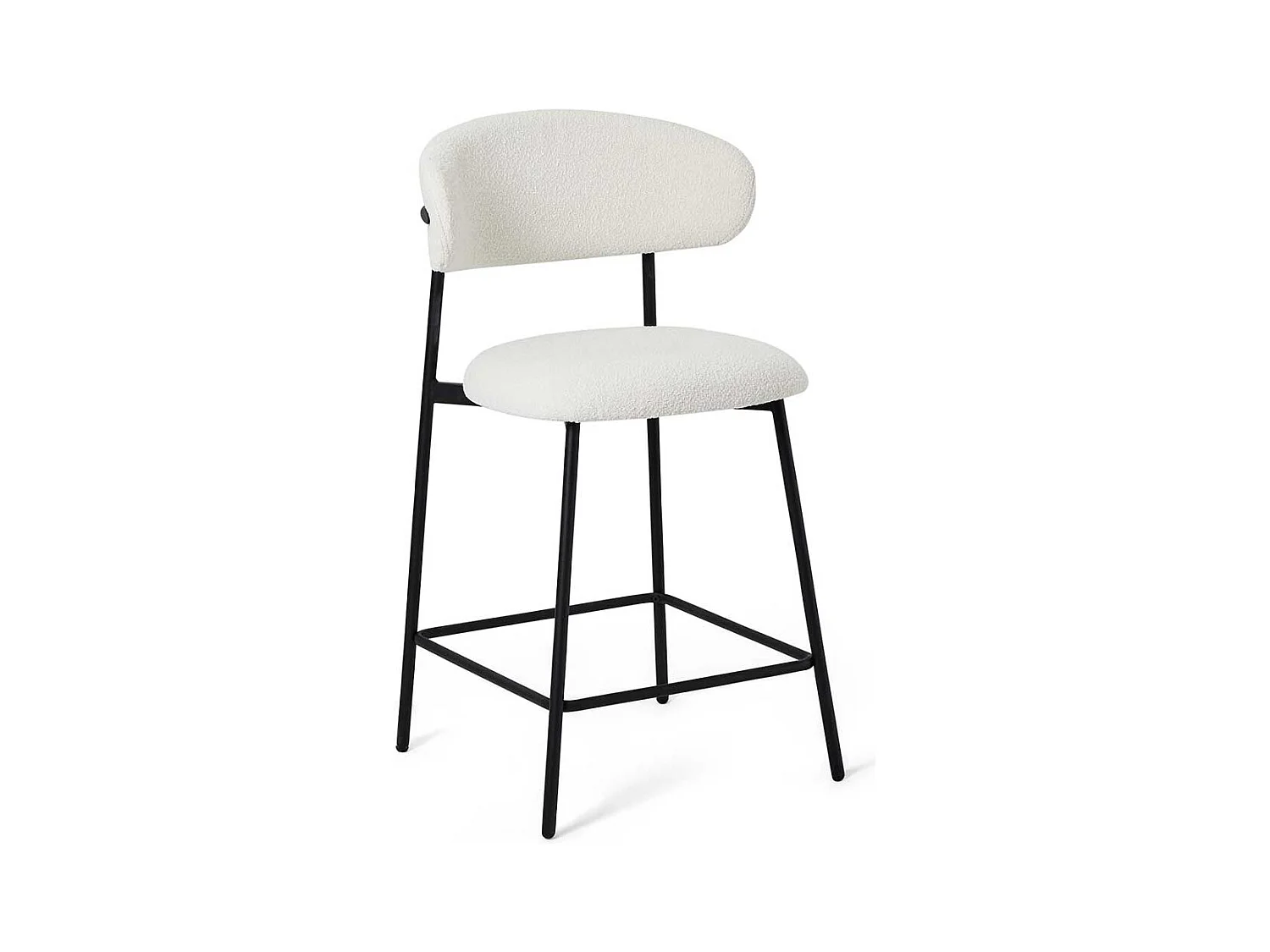 Barhocker Barstuhl mit Fußgestell aus Metall und gepolsterter Rückenlehne (2er Set)