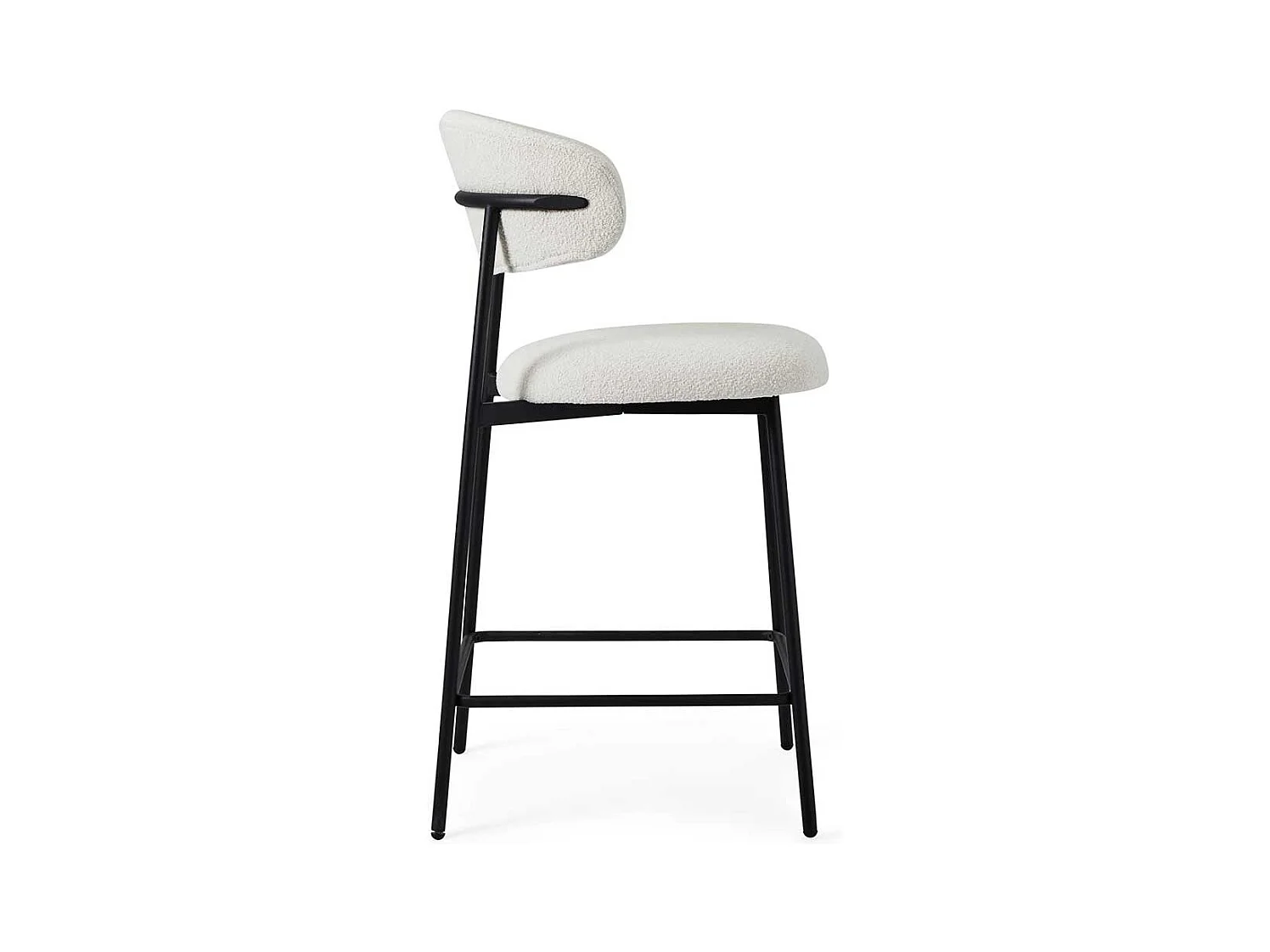 Barhocker Barstuhl mit Fußgestell aus Metall und gepolsterter Rückenlehne (2er Set)