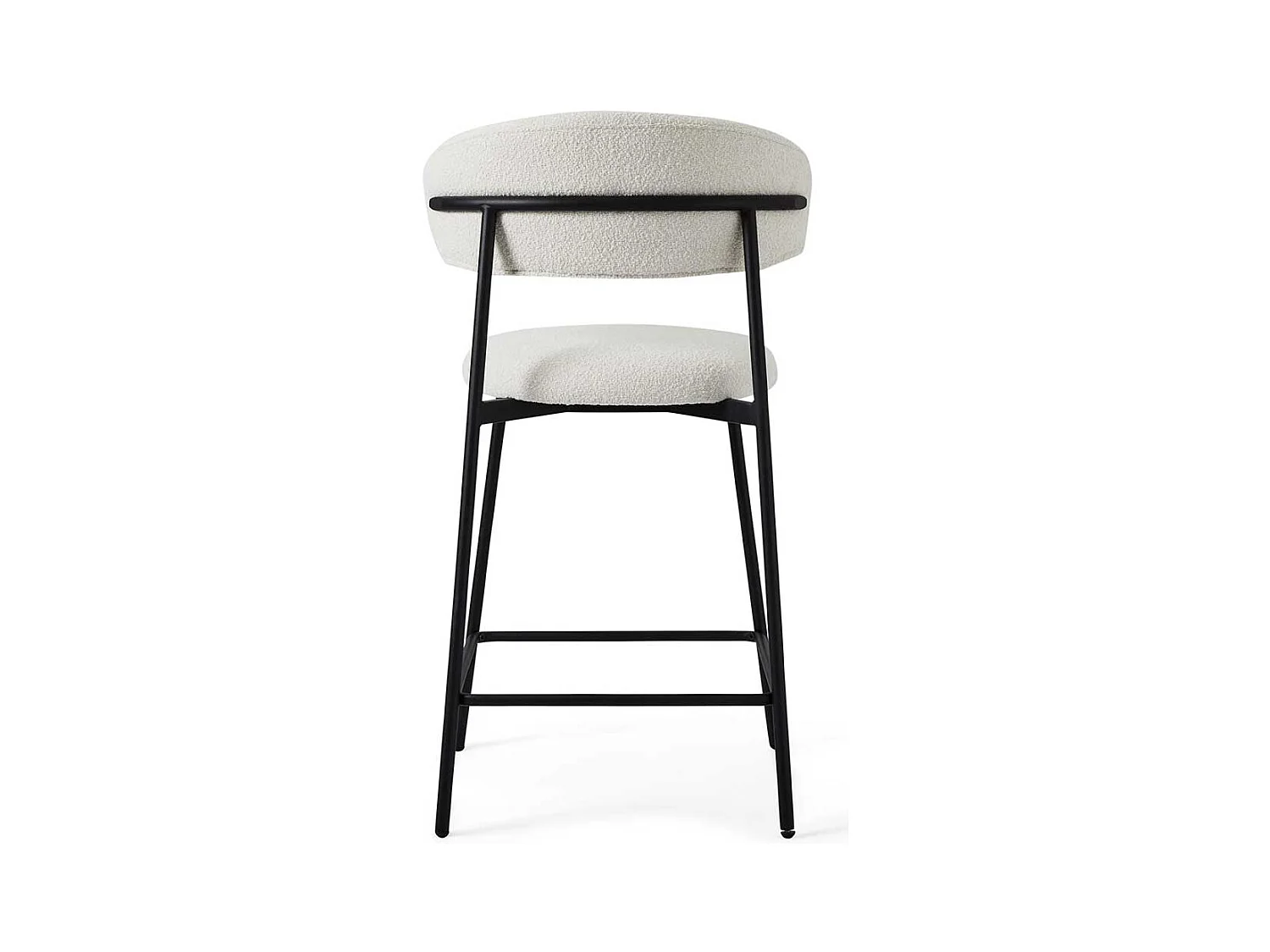 Barhocker Barstuhl mit Fußgestell aus Metall und gepolsterter Rückenlehne (2er Set)