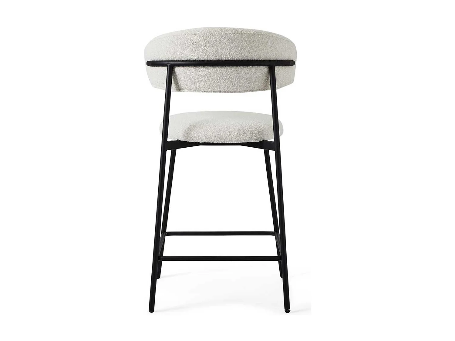 Barhocker Barstuhl mit Fußgestell aus Metall und gepolsterter Rückenlehne (2er Set)