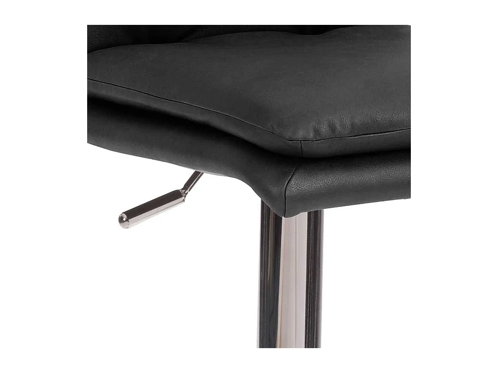 Barhocker mit Rückenlehne in Chromfarben Anthrazit