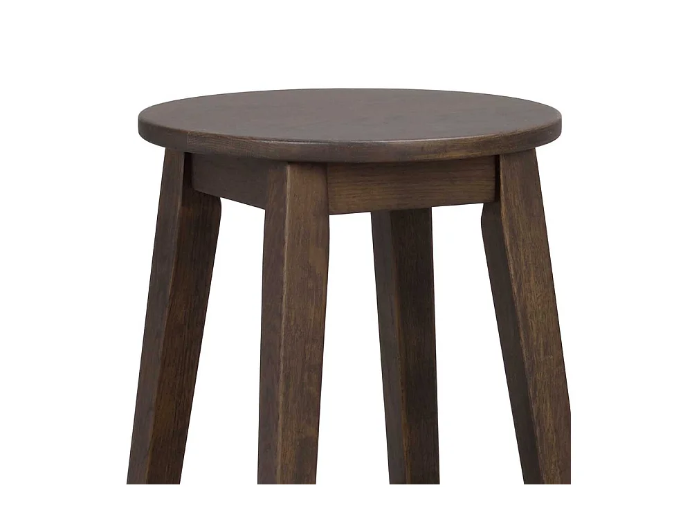 Barhocker Hocker mit Vierfußgestell aus Holz in runder Form (2er Set)