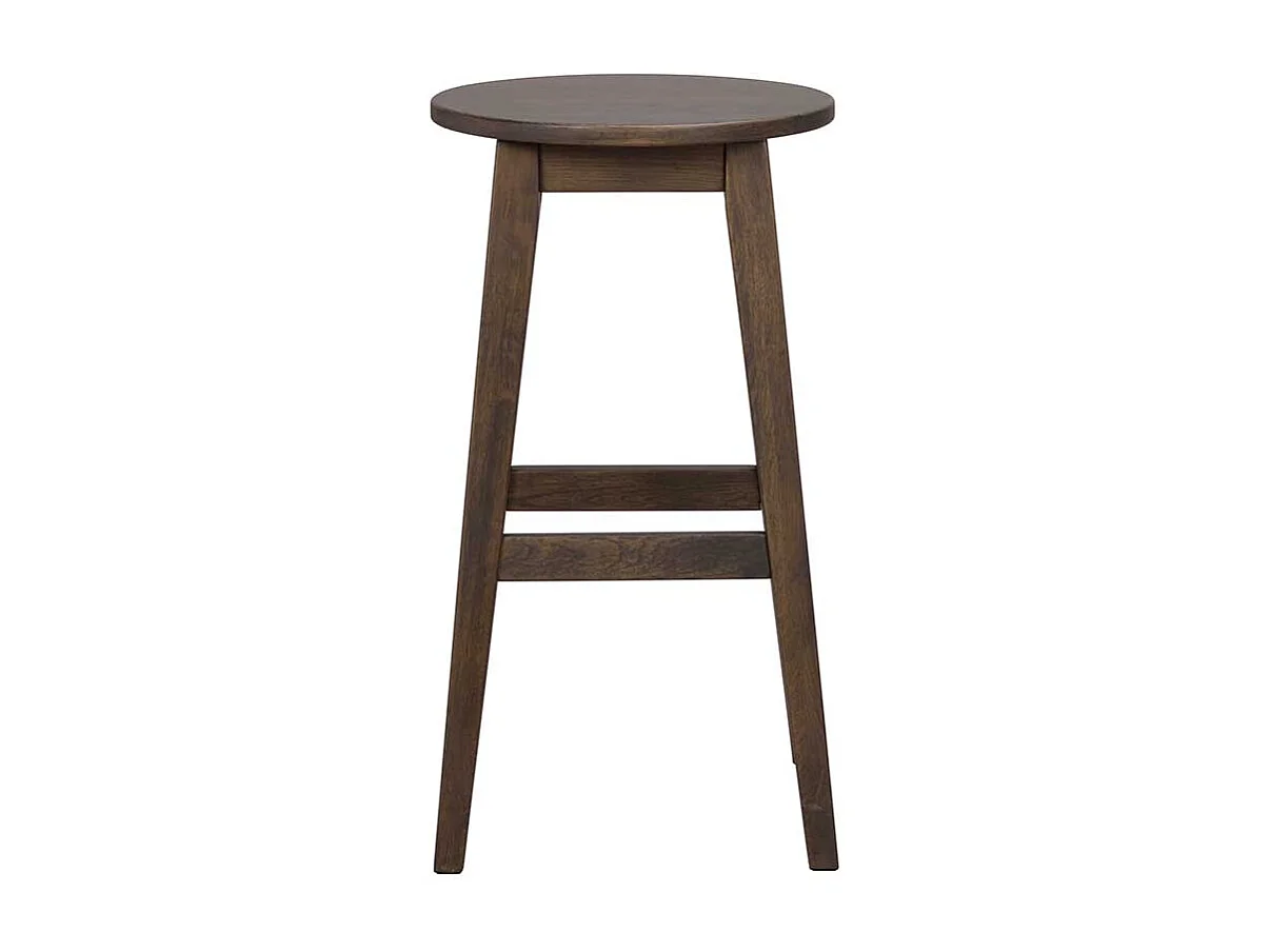 Barhocker Hocker mit Vierfußgestell aus Holz in runder Form (2er Set)