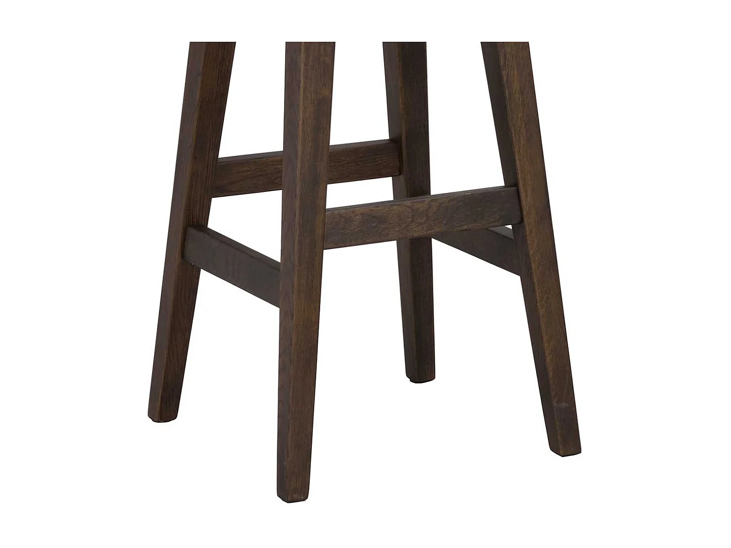 Barhocker Hocker mit Vierfußgestell aus Holz in runder Form (2er Set)