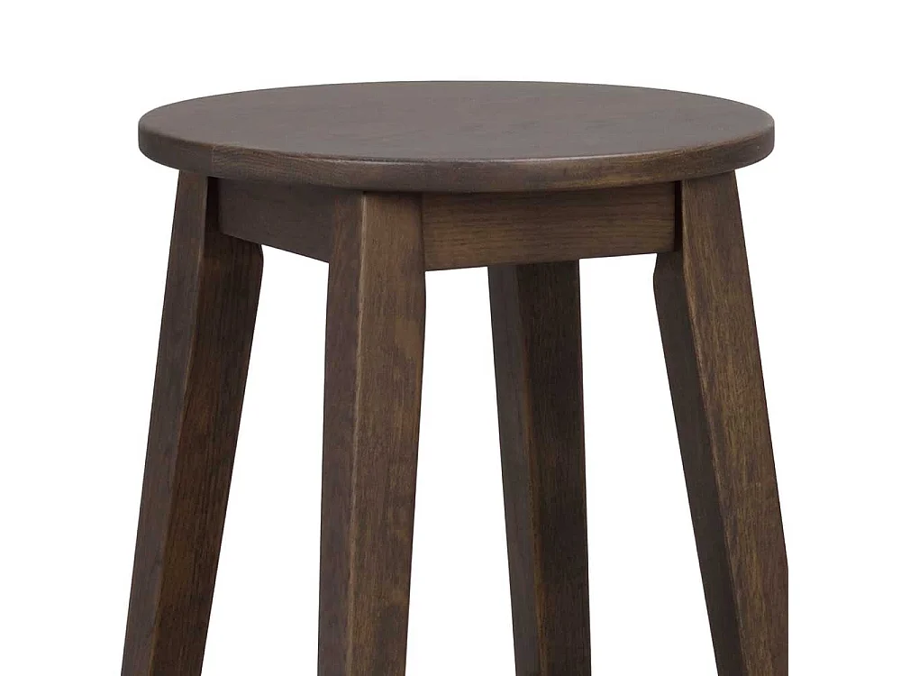 Barhocker Hocker mit Vierfußgestell aus Holz in runder Form (2er Set)