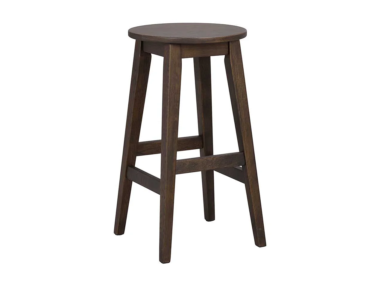 Barhocker Hocker mit Vierfußgestell aus Holz in runder Form (2er Set)