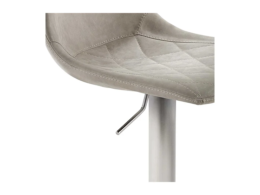 Barhocker Design in Lichtgrau Silberfarben