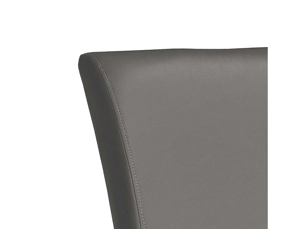 Küchenhocker in Grau mit Rückenlehne