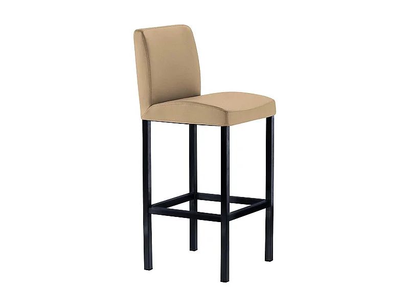 Hochwertiger Barstuhl mit Bezug aus Microfaser Beige