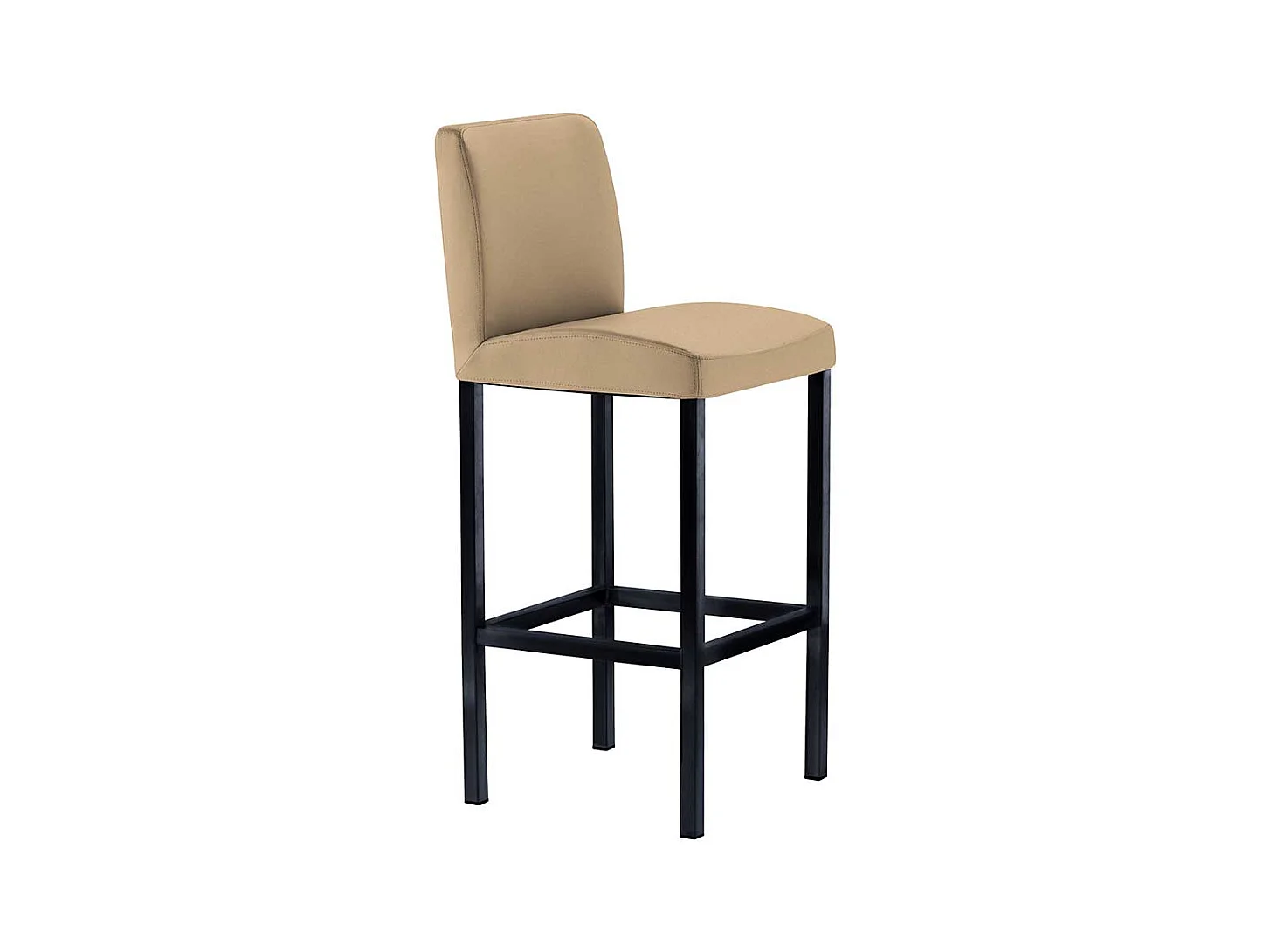 Hochwertiger Barstuhl mit Bezug aus Microfaser Beige