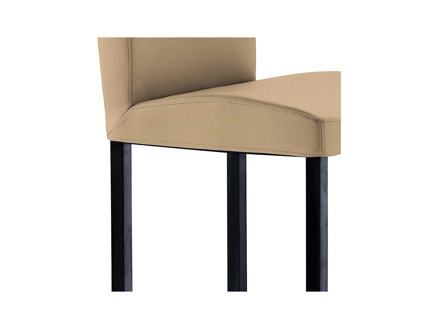 Hochwertiger Barstuhl mit Bezug aus Microfaser Beige