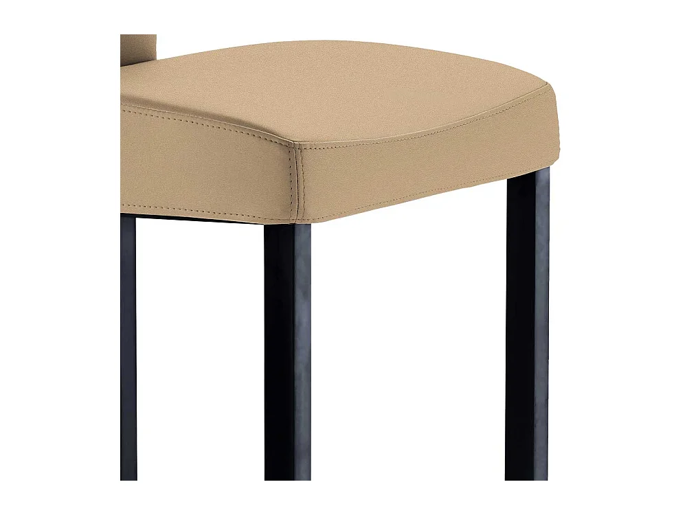 Hochwertiger Barstuhl mit Bezug aus Microfaser Beige