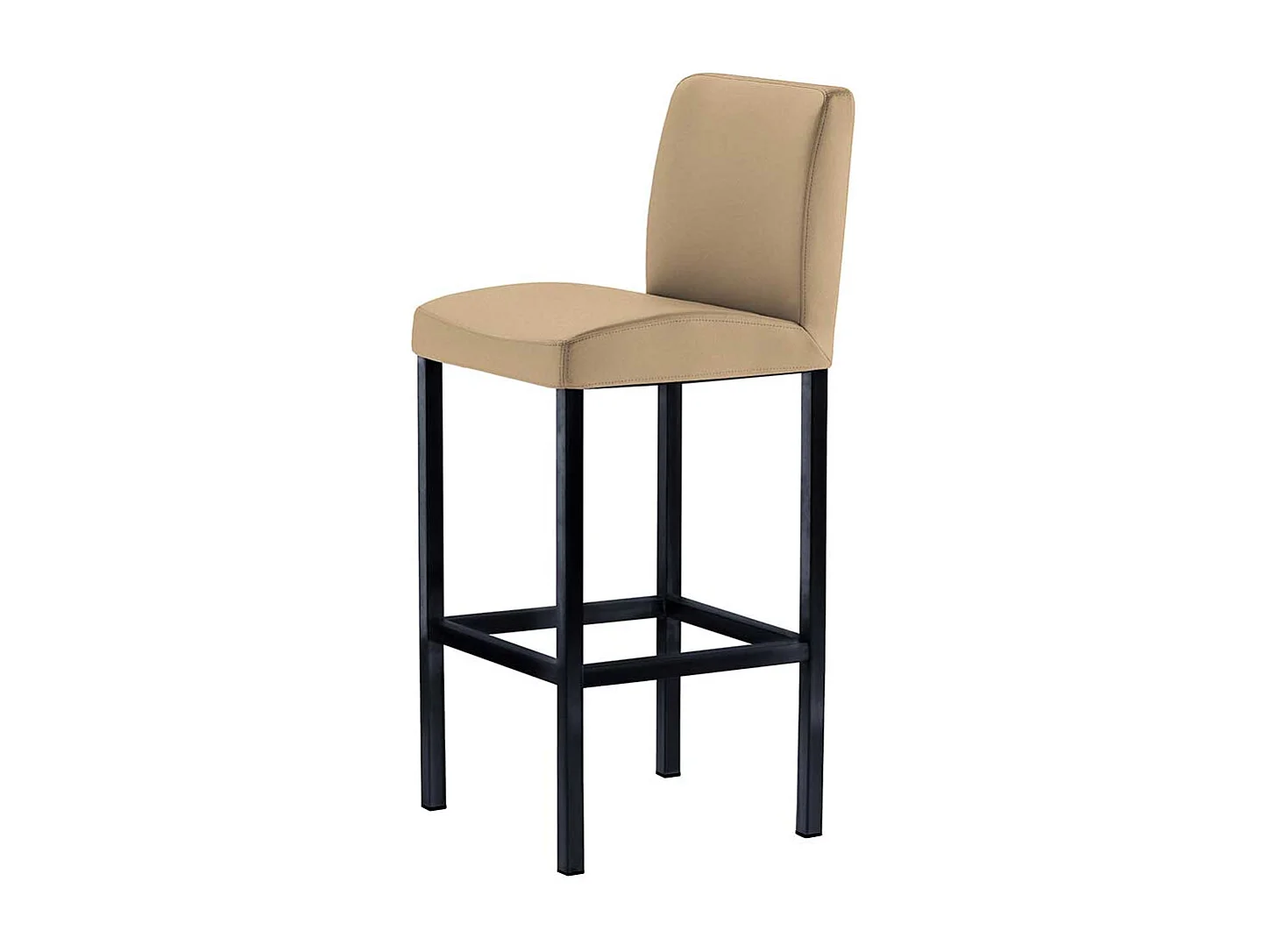 Hochwertiger Barstuhl mit Bezug aus Microfaser Beige