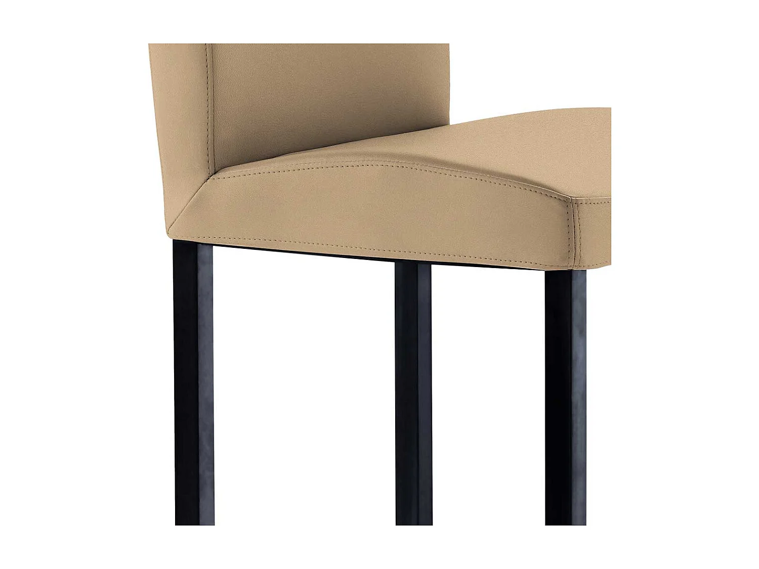 Hochwertiger Barstuhl mit Bezug aus Microfaser Beige