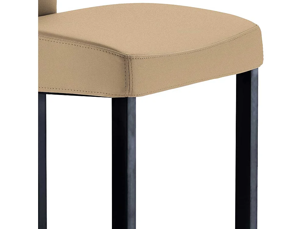 Hochwertiger Barstuhl mit Bezug aus Microfaser Beige