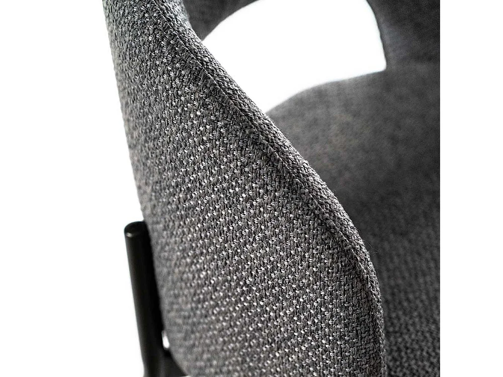 Polsterhocker in Anthrazit und Schwarz mit Rückenlehne (2er Set)