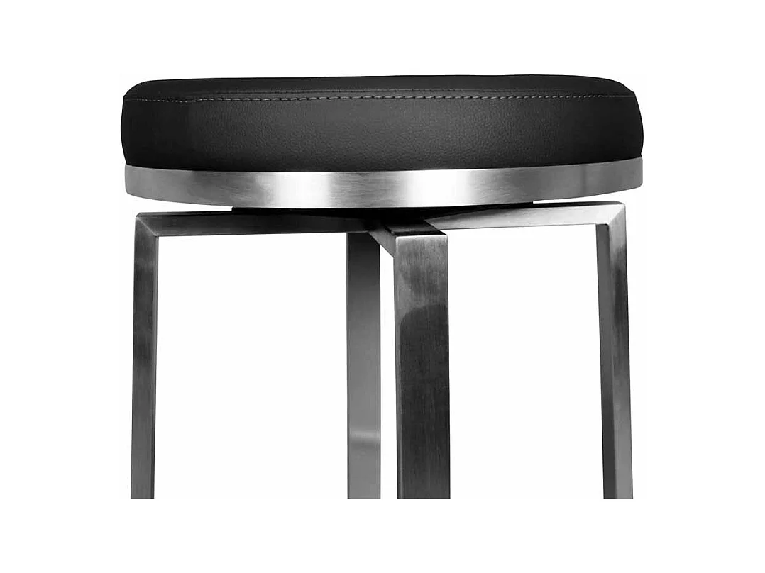 Tresenhocker in Schwarz rund drehbar