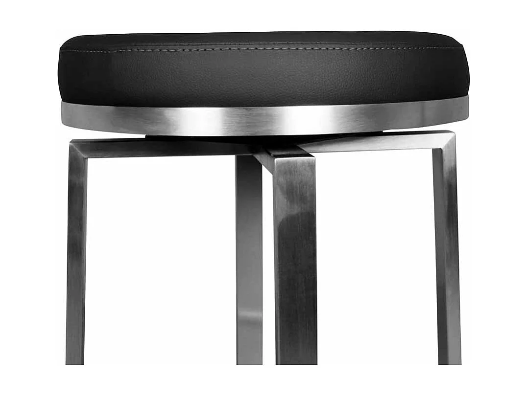 Tresenhocker in Schwarz rund drehbar