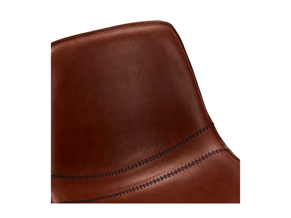 Küchenbarhocker in Cognac Braun Kunstleder 70 cm Sitzhöhe (2er Set)