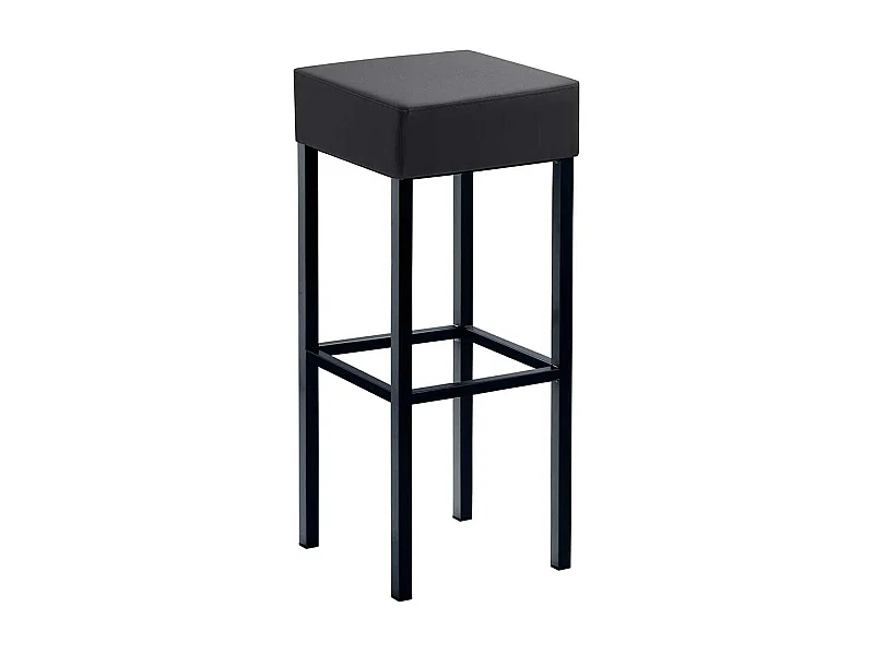 Barstuhl hoch in Anthrazit & Schwarz Bezug aus Microfaser