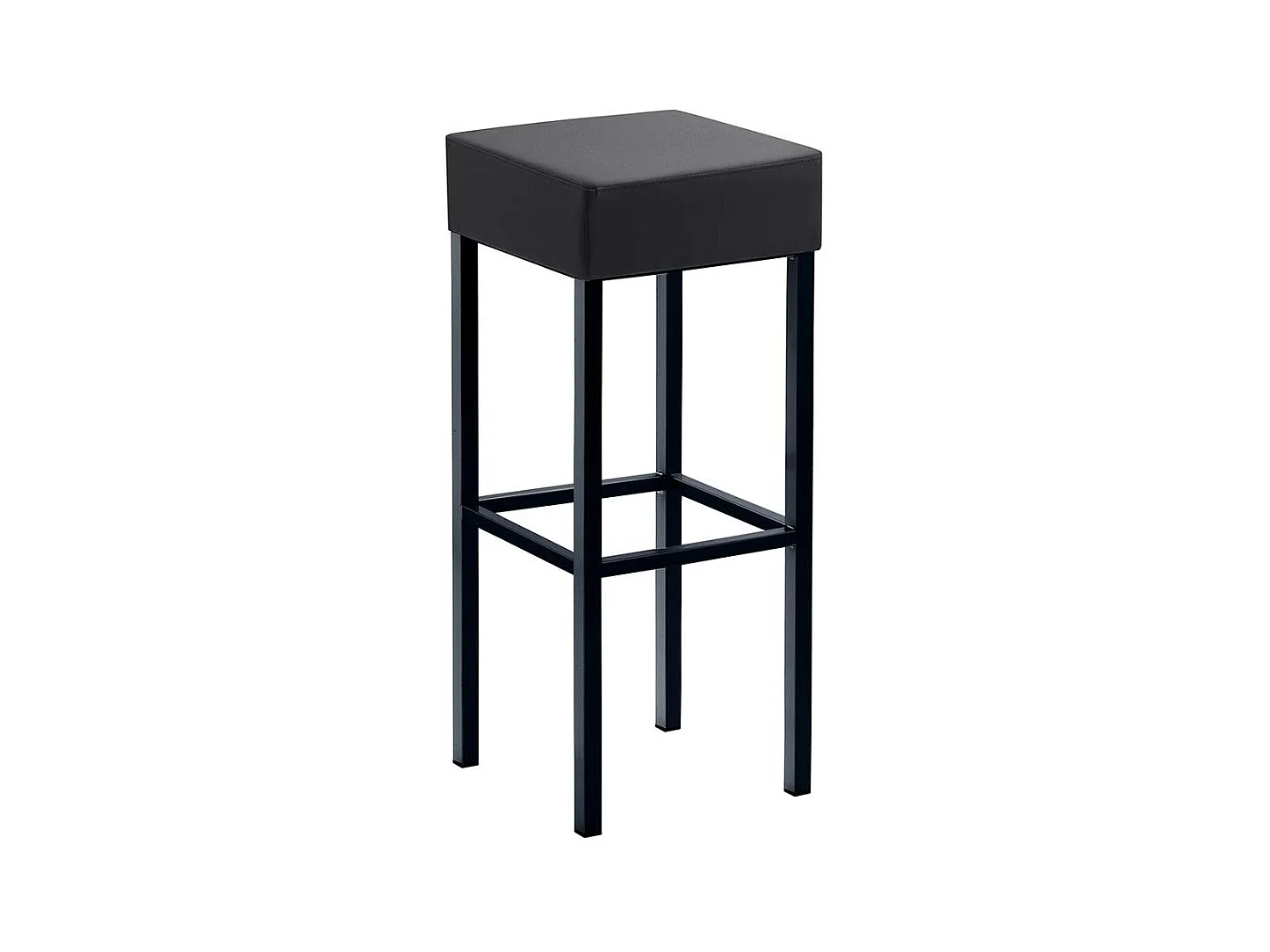 Barstuhl hoch in Anthrazit & Schwarz Bezug aus Microfaser