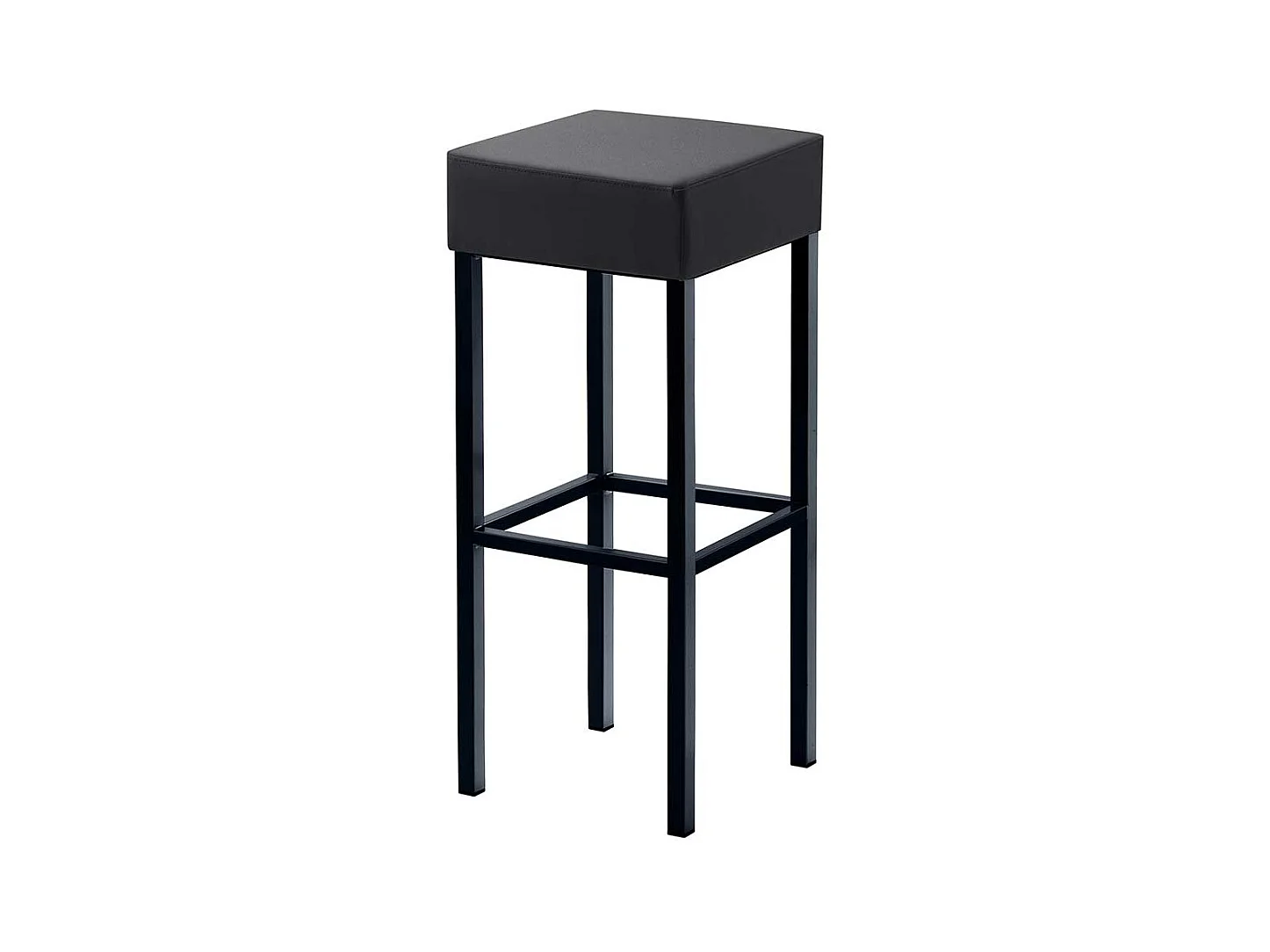 Barstuhl hoch in Anthrazit & Schwarz Bezug aus Microfaser