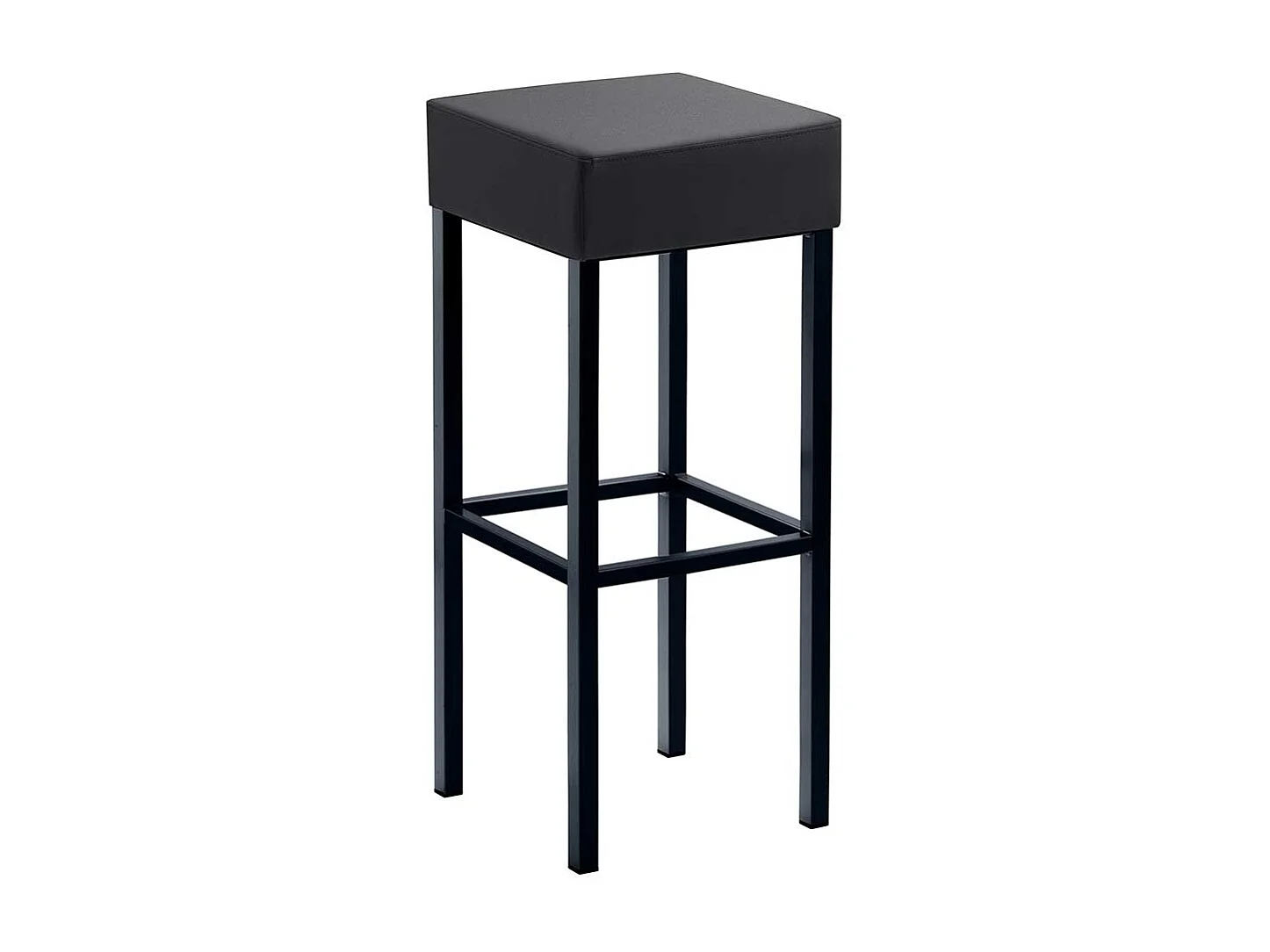 Barstuhl hoch in Anthrazit & Schwarz Bezug aus Microfaser