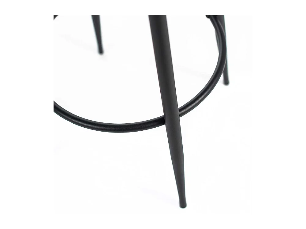 Design Barhocker in Dunkelgrau und Schwarz rund (2er Set)