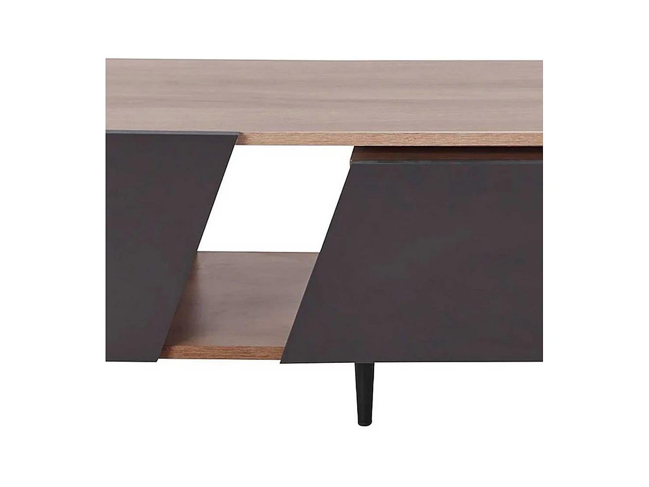 TV Lowboard Fernsehtisch in Anthrazit mit Schubladen