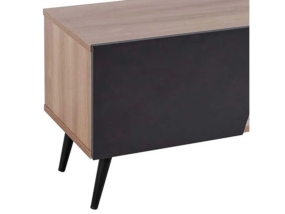 TV Lowboard Fernsehtisch in Anthrazit mit Schubladen