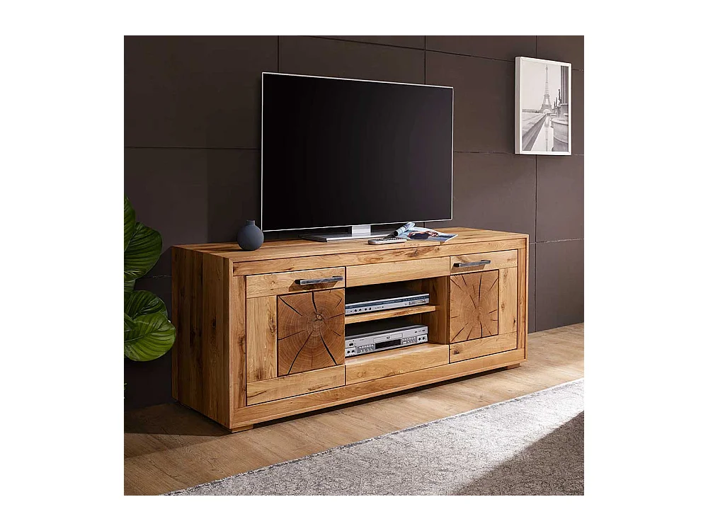 TV Board aus Wildeiche Massivholz 150 cm breit