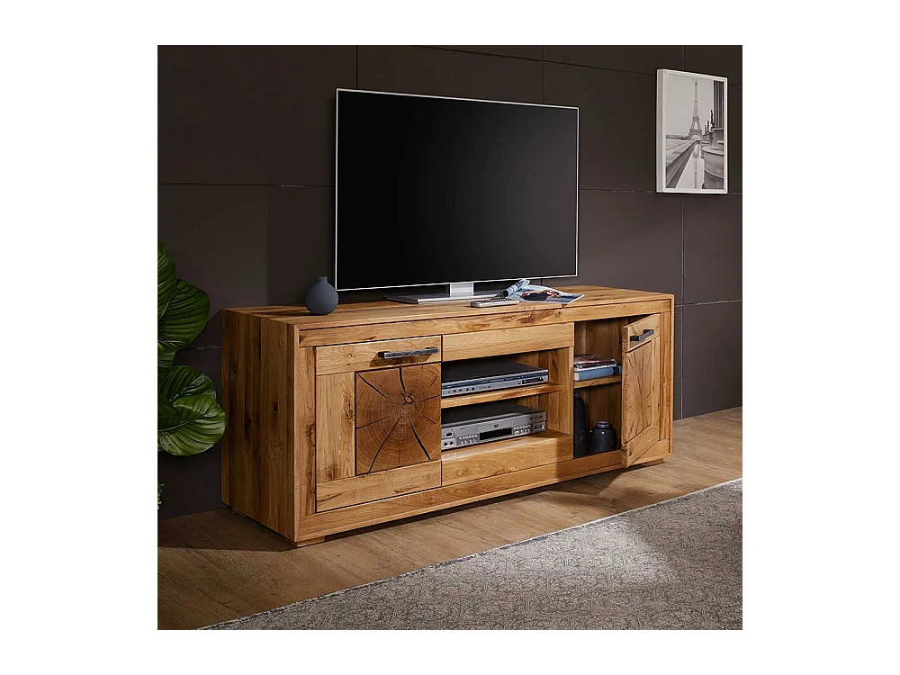 TV Board aus Wildeiche Massivholz 150 cm breit