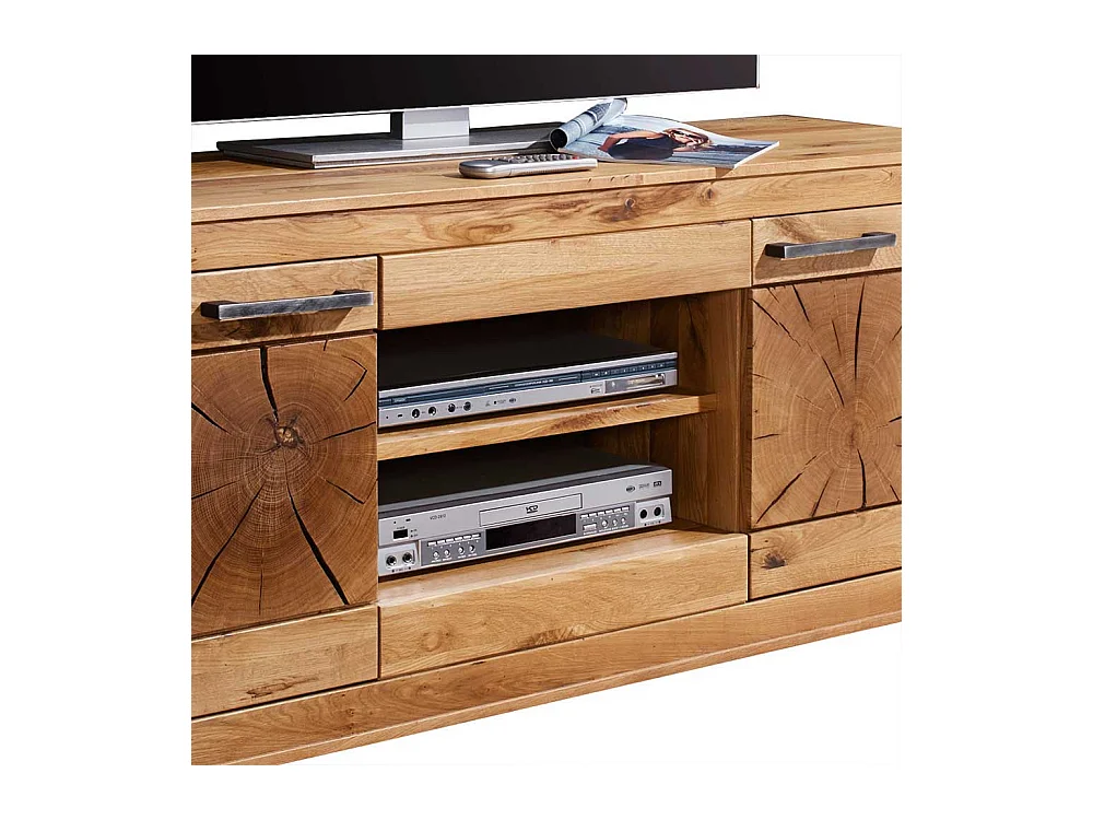 TV Board aus Wildeiche Massivholz 150 cm breit