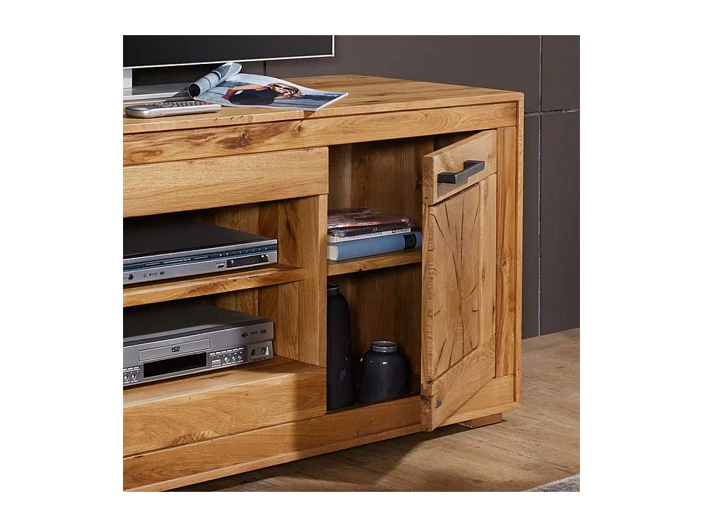 TV Board aus Wildeiche Massivholz 150 cm breit