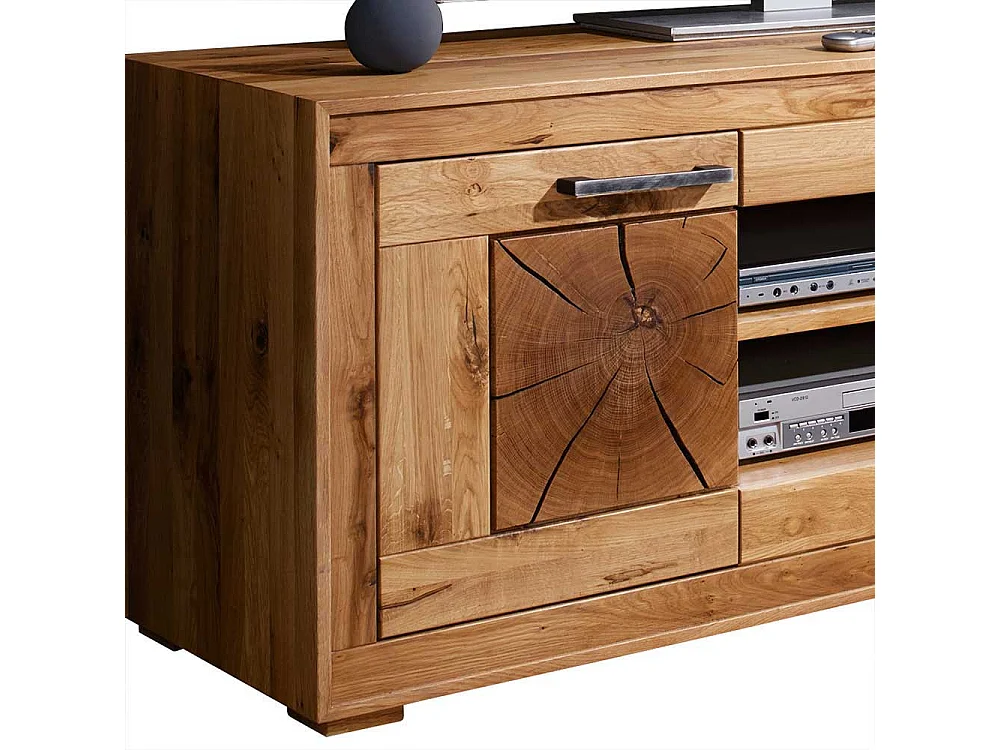 TV Board aus Wildeiche Massivholz 150 cm breit