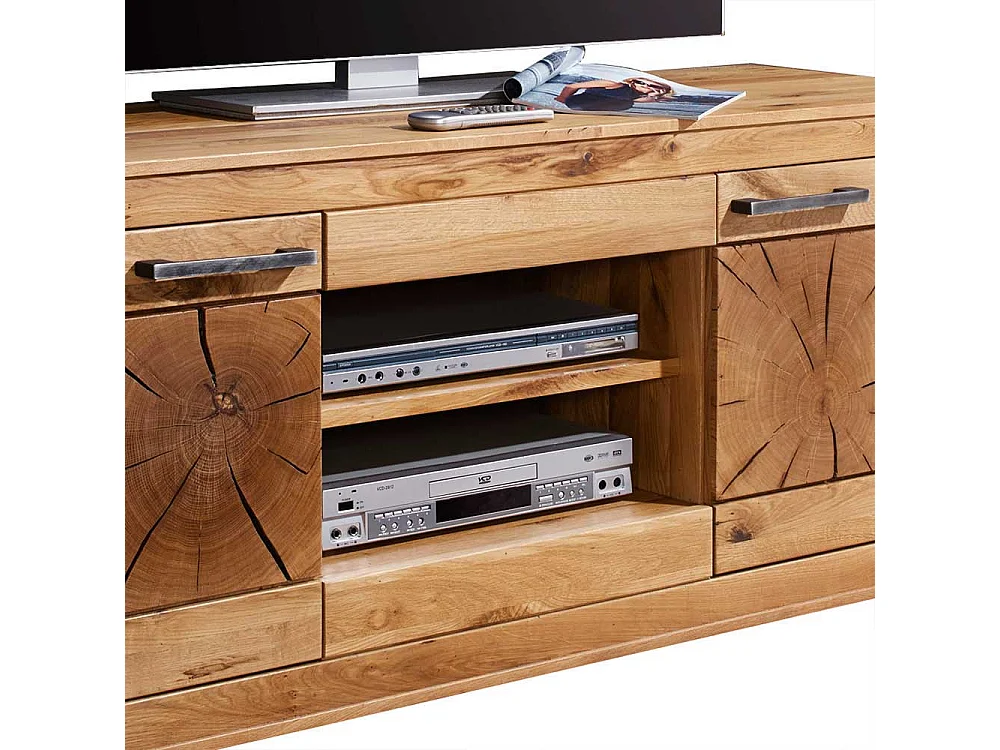 TV Board aus Wildeiche Massivholz 150 cm breit