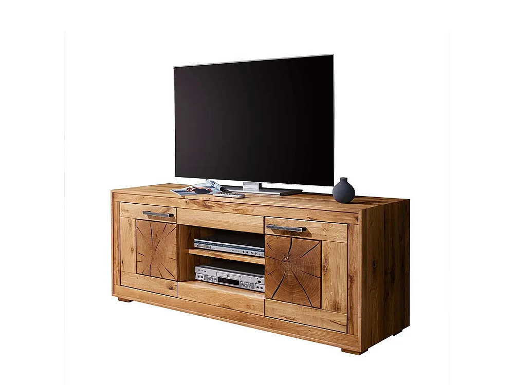 TV Board aus Wildeiche Massivholz 150 cm breit