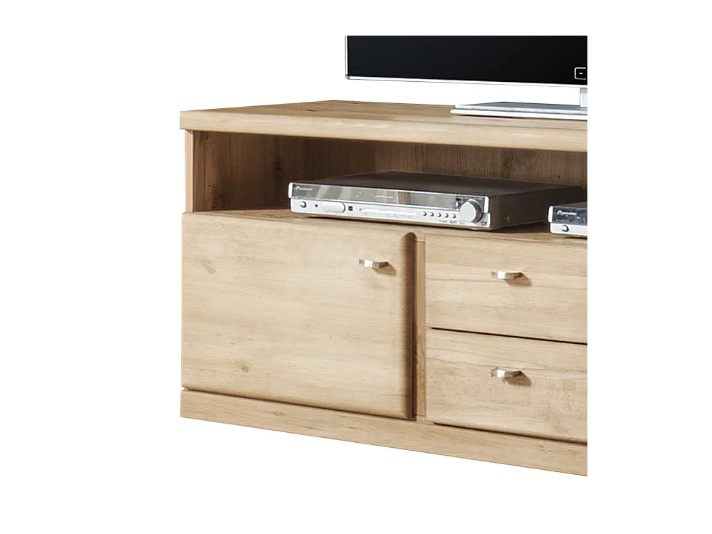 TV Board aus Wildeiche Schubladen