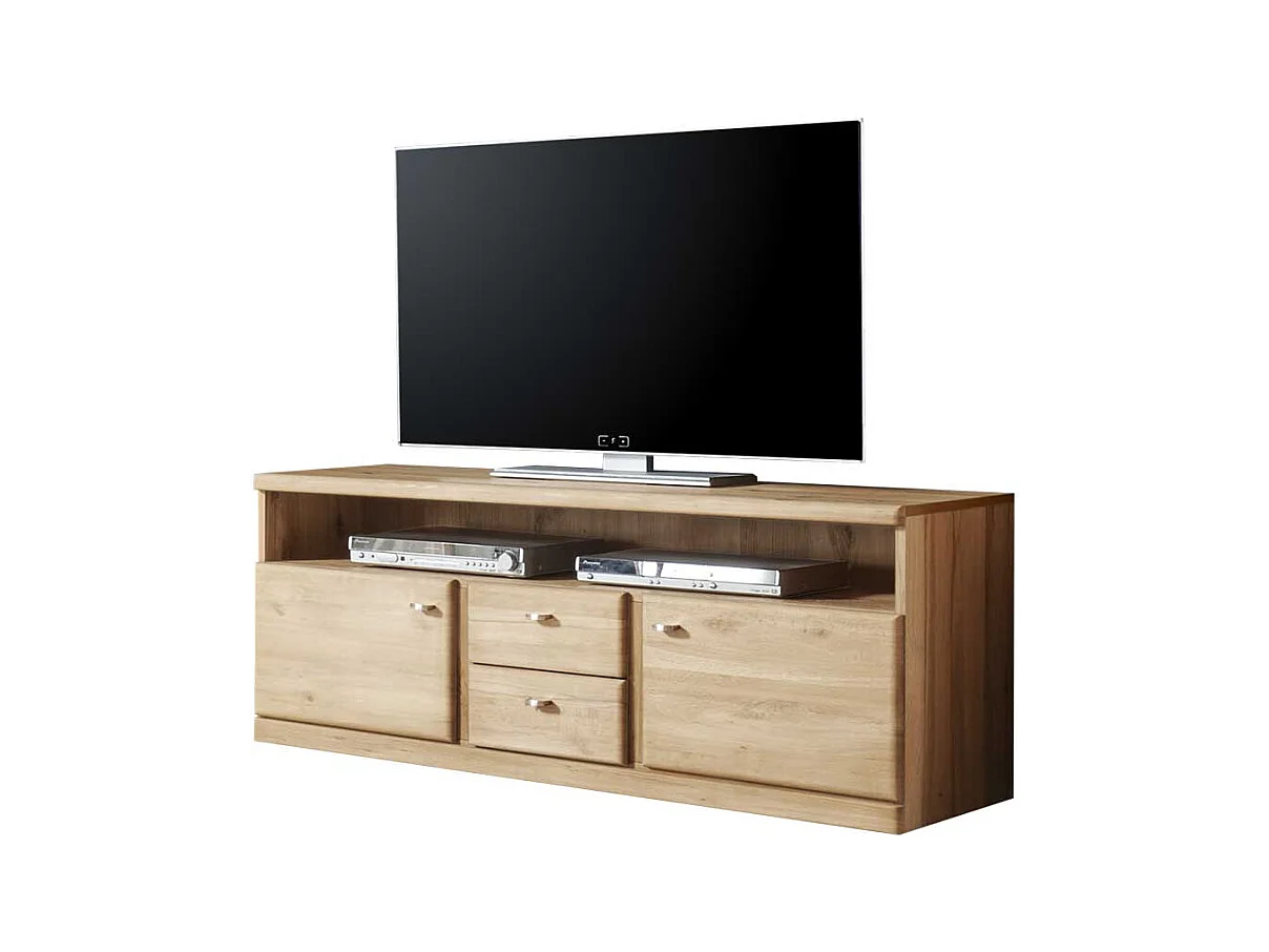 TV Board aus Wildeiche Schubladen