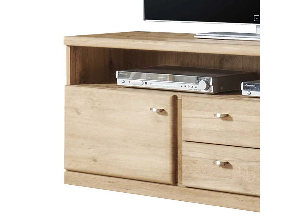 TV Board aus Wildeiche Schubladen