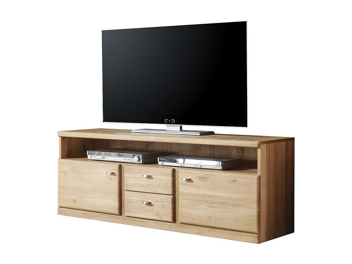 TV Board aus Wildeiche Schubladen
