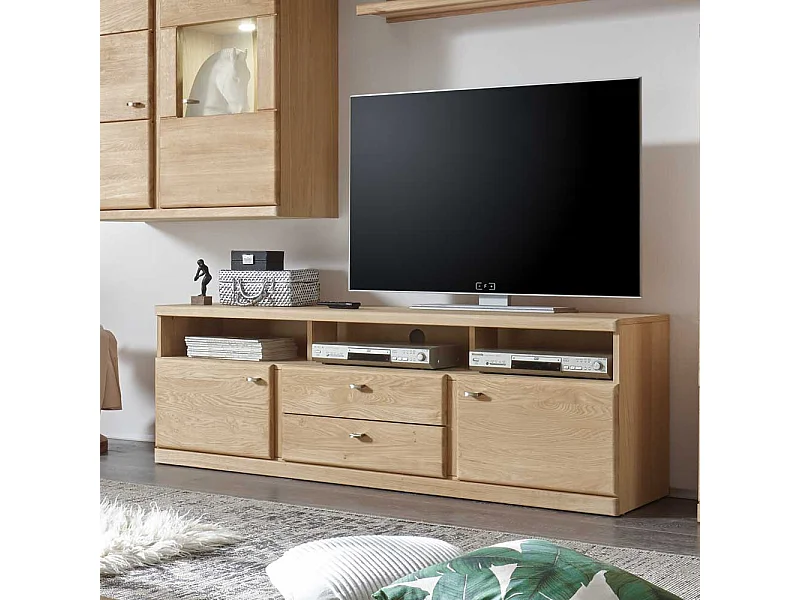 TV Board aus Wildeiche Bianco geölt 170 cm