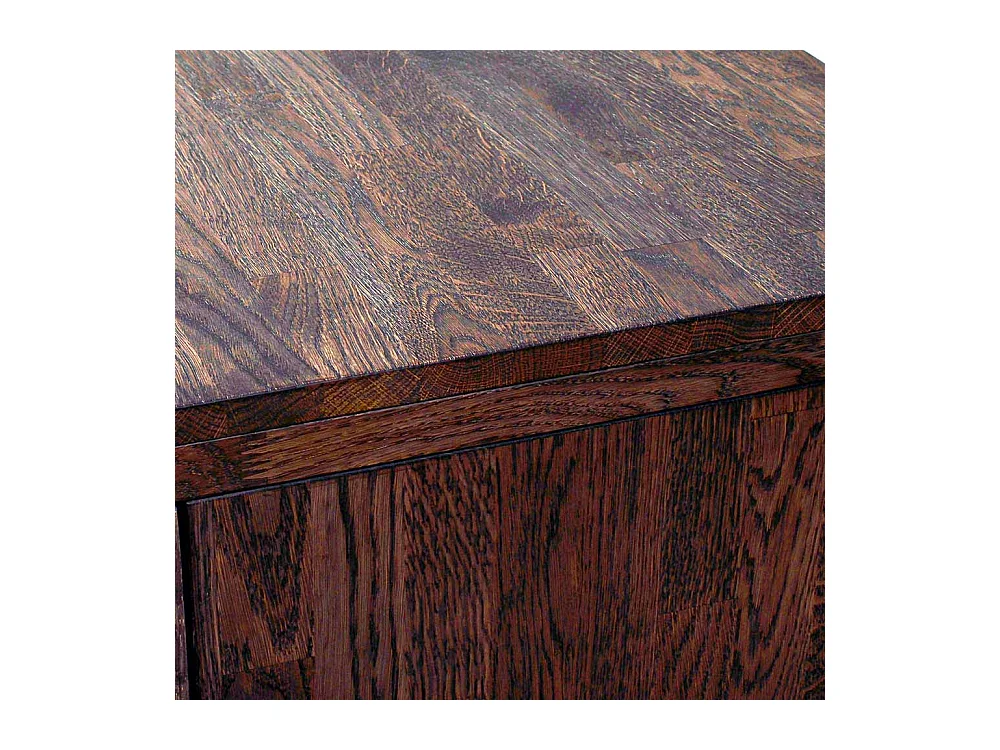 TV Unterschrank in dunkel lackiert und gebürstet Eiche massiv