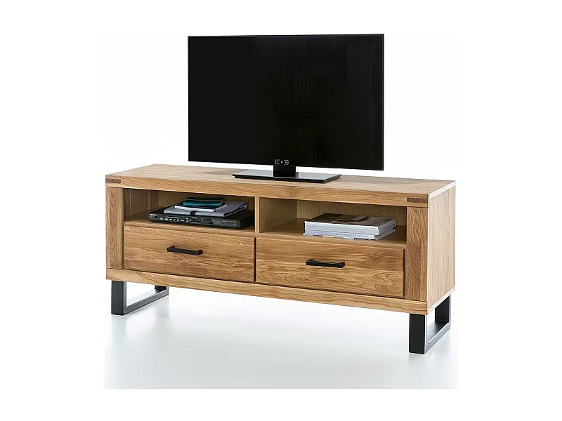 Fernsehboard aus Wildeiche teilmassiv geölt zwei Schubladen